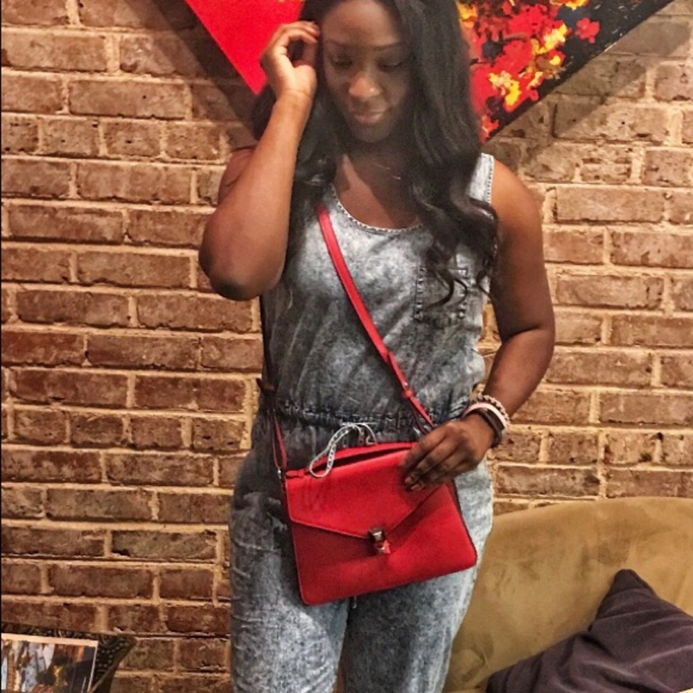 Acid washed jeans jumpsuit